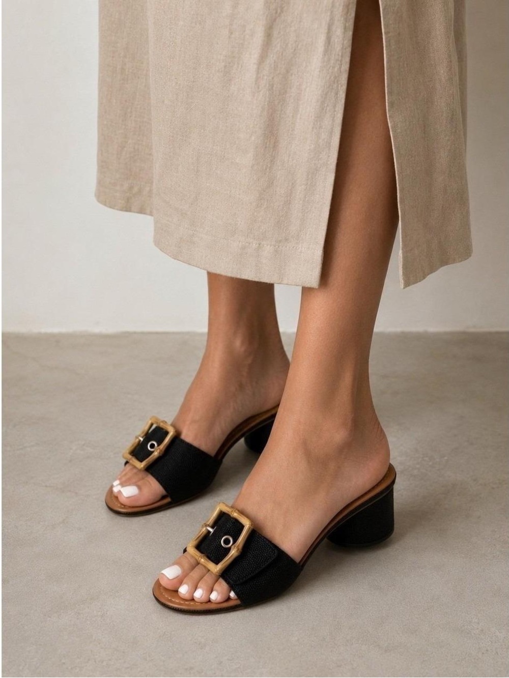 ⭐️Dolce Vita Lucey Black Raffia Heeled Sandals⭐️